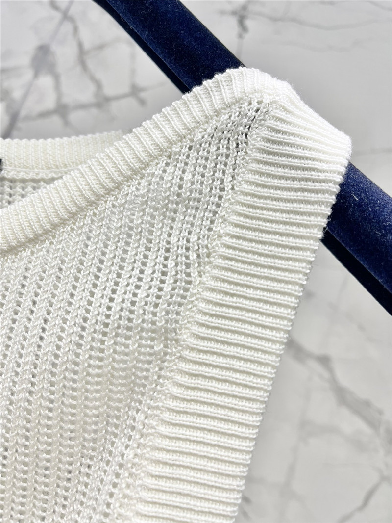 louis vuitton LV hollow chain sleeveless knitted vest replica clothing