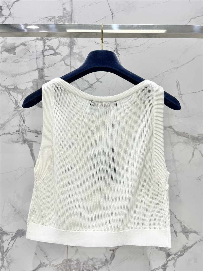 louis vuitton LV hollow chain sleeveless knitted vest replica clothing