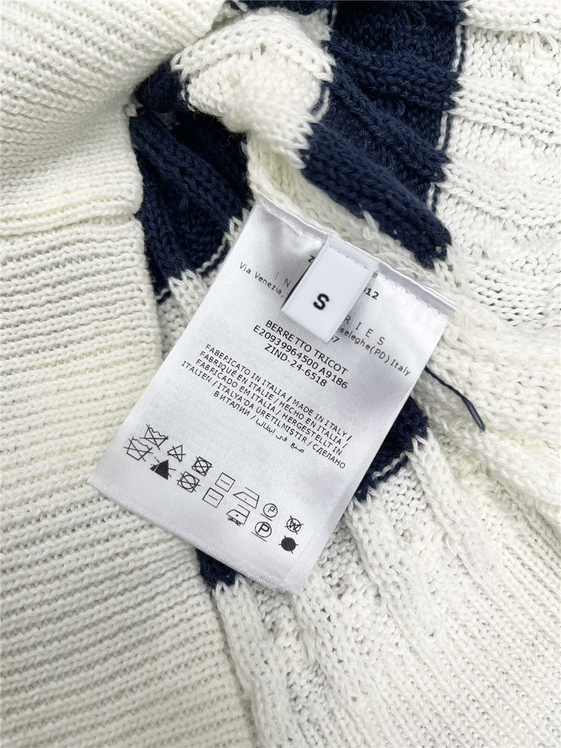 Moncler V-neck striped contrast knitted vest replica clothes