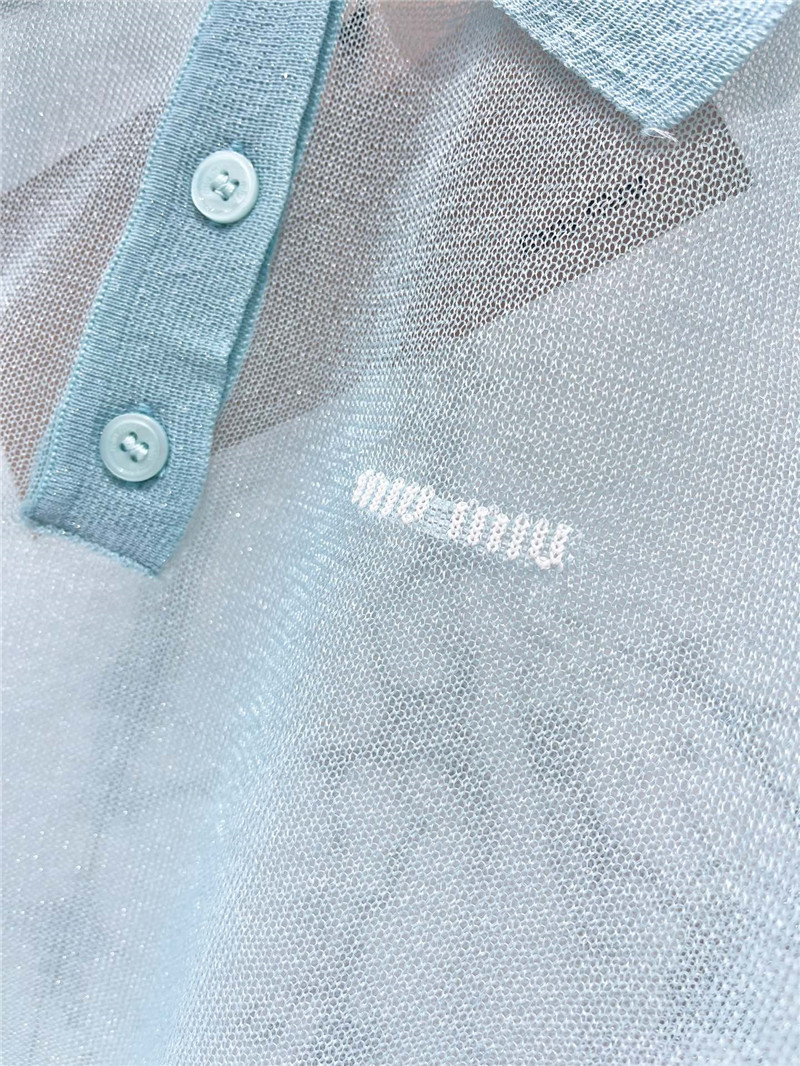 miumiu POLO see-through short sleeves replica clothing sites
