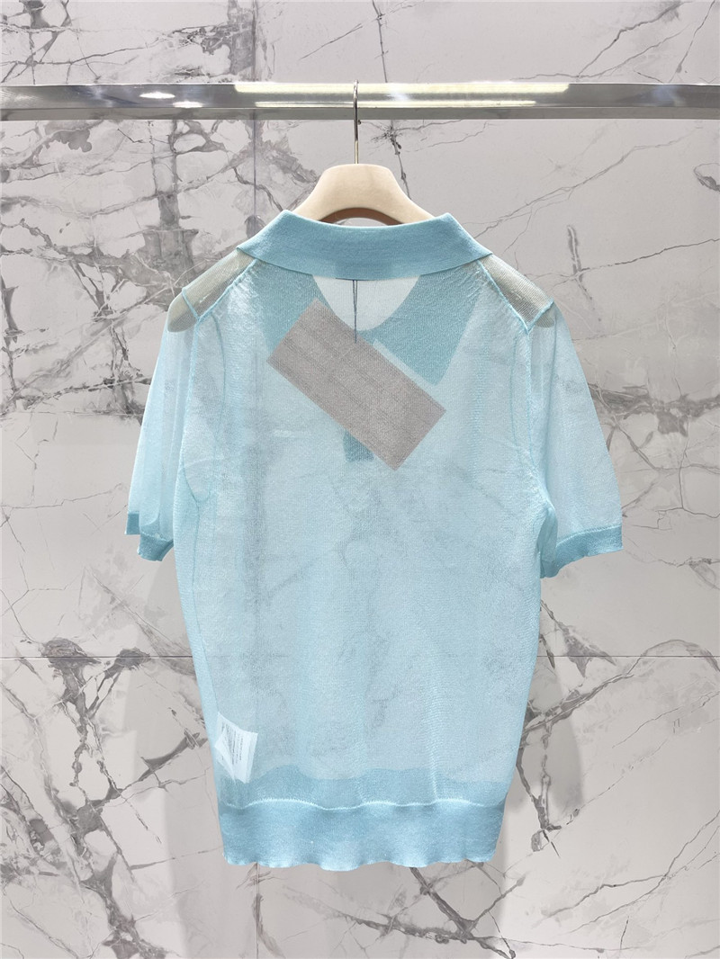 miumiu POLO see-through short sleeves replica clothing sites