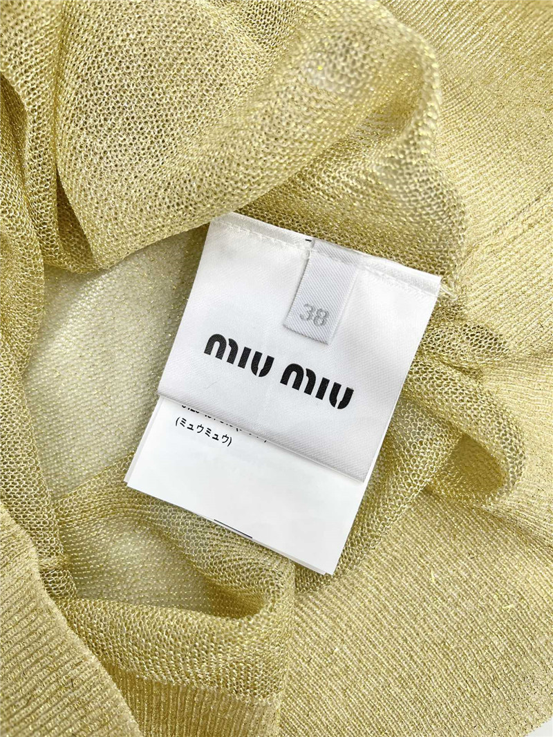 M1um1u polo see-through short sleeves replica clothing sites