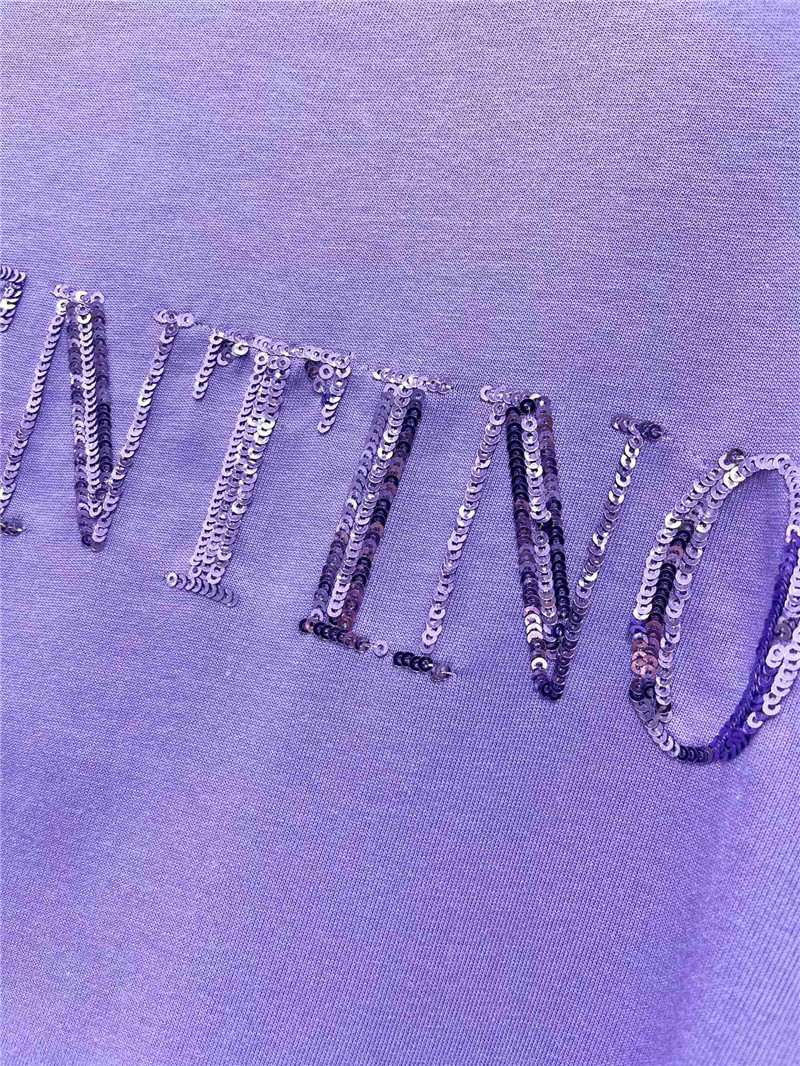 Va1e*ntin0 sequined round neck short sleeve replica d&g clothing
