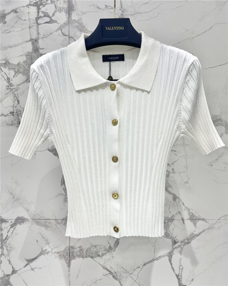 Versace new lapel short sleeve replica designer clothes