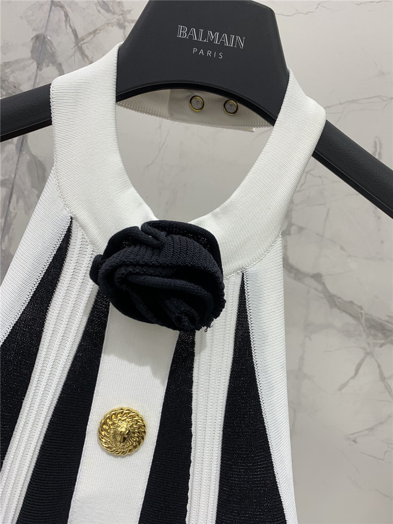 Balmain contrast color floral skirt dress replica clothes