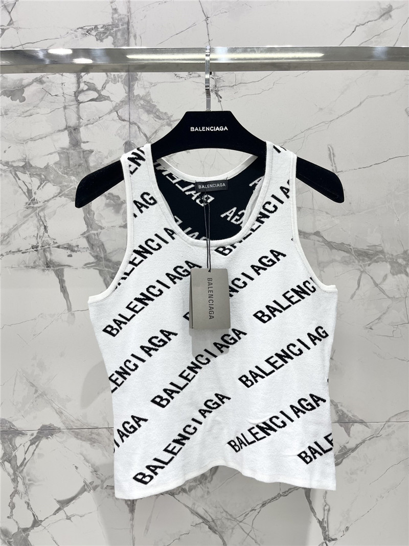 Balenciaga all over the body letter jacquard vest replicas clothes