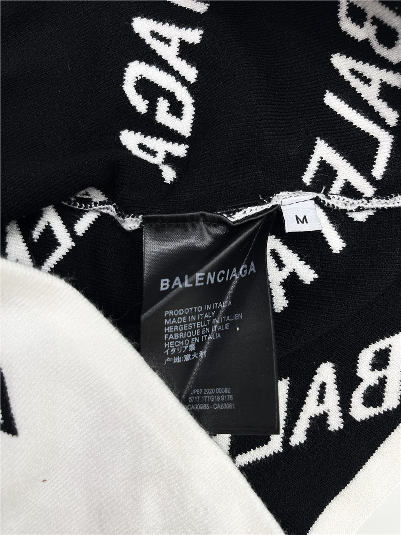 Ba1en*iaga all over the body letter jacquard vest replicas clothes