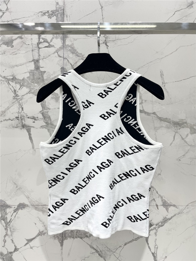 Ba1en*iaga all over the body letter jacquard vest replicas clothes