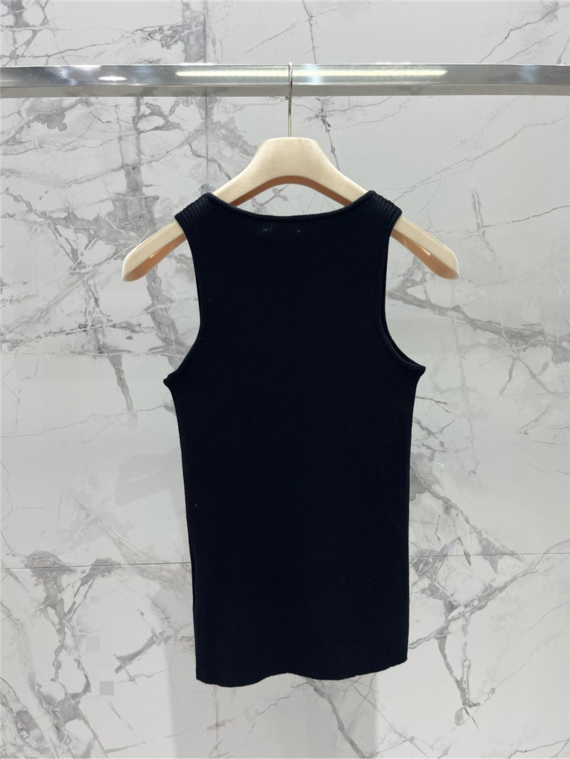 miumiu letter jacquard design ribbed vest replica d&g clothing