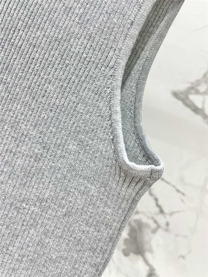 miumiu letter jacquard design ribbed vest replica d&g clothing