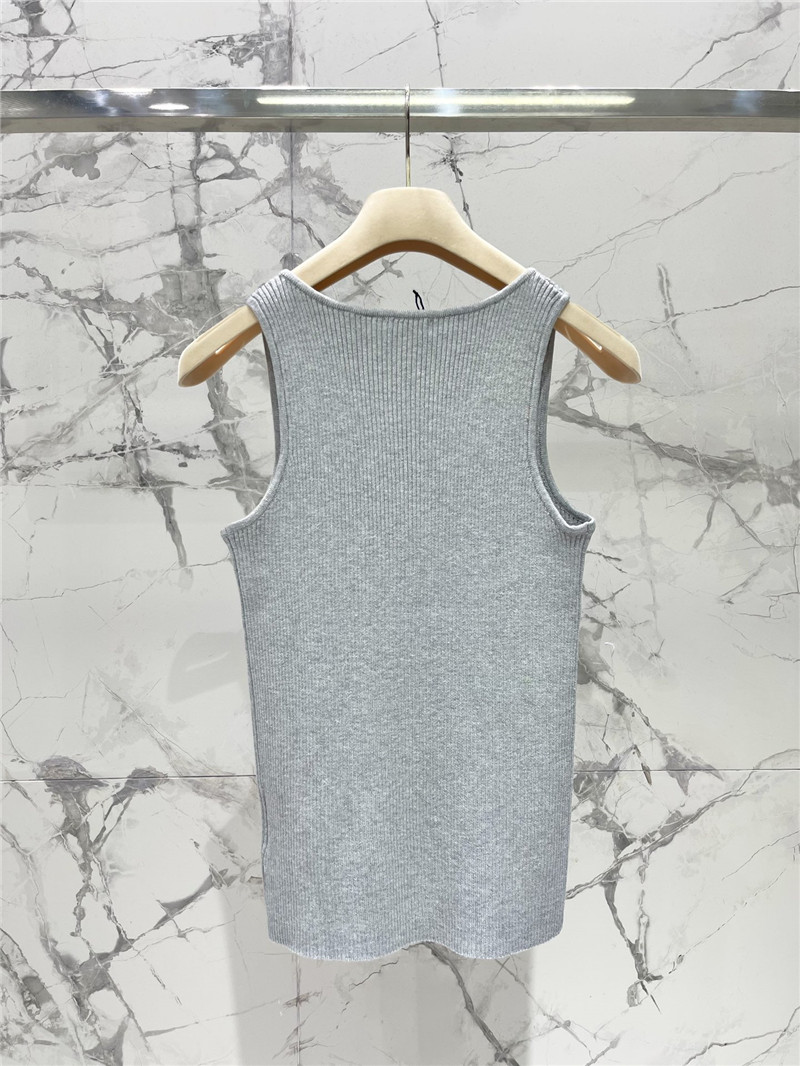 miumiu letter jacquard design ribbed vest replica d&g clothing