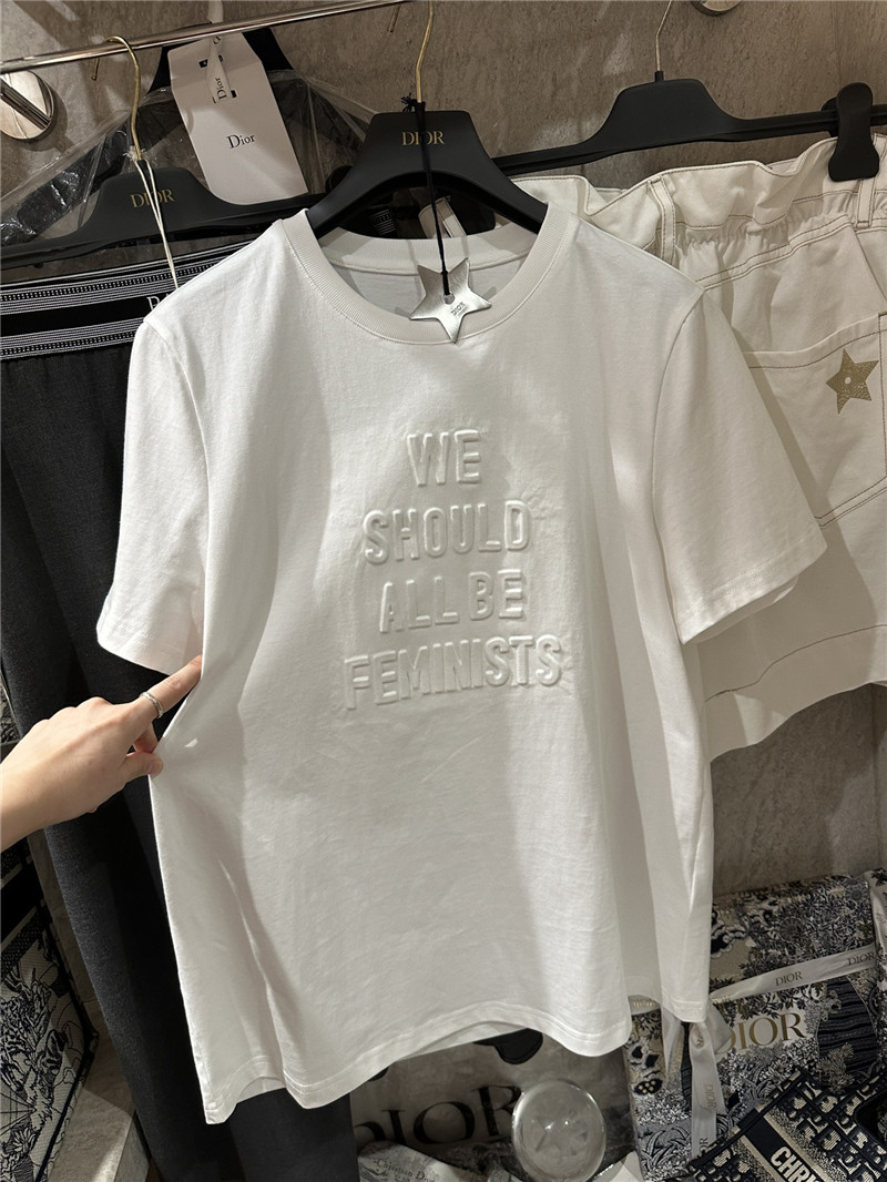 D10r three-dimensional letter t-shirt replica d&g clothing