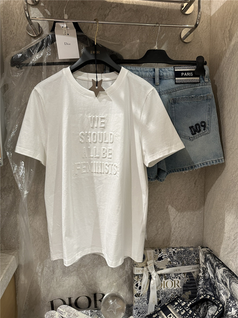 D10r three-dimensional letter t-shirt replica d&g clothing