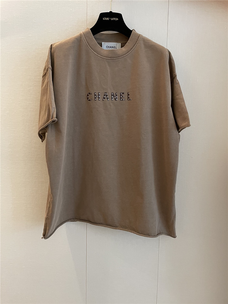 Chanel new khaki short-sleeved replica clothes
