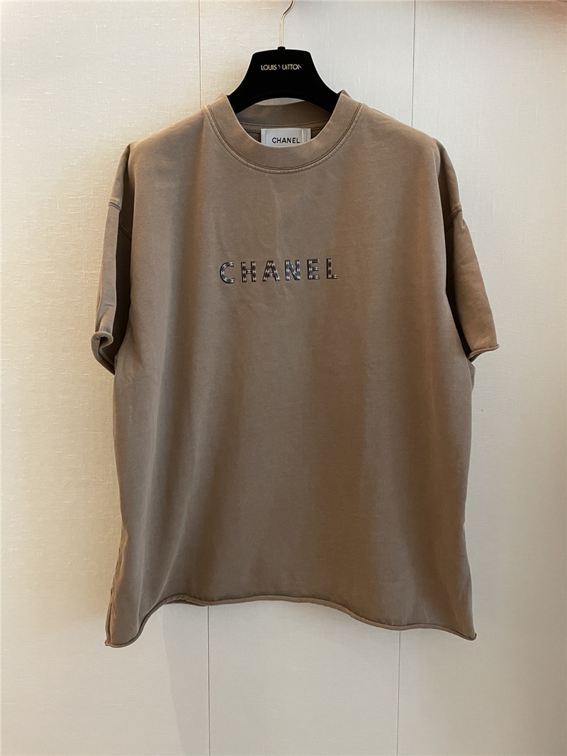 Ch**el new khaki short-sleeved replica clothes
