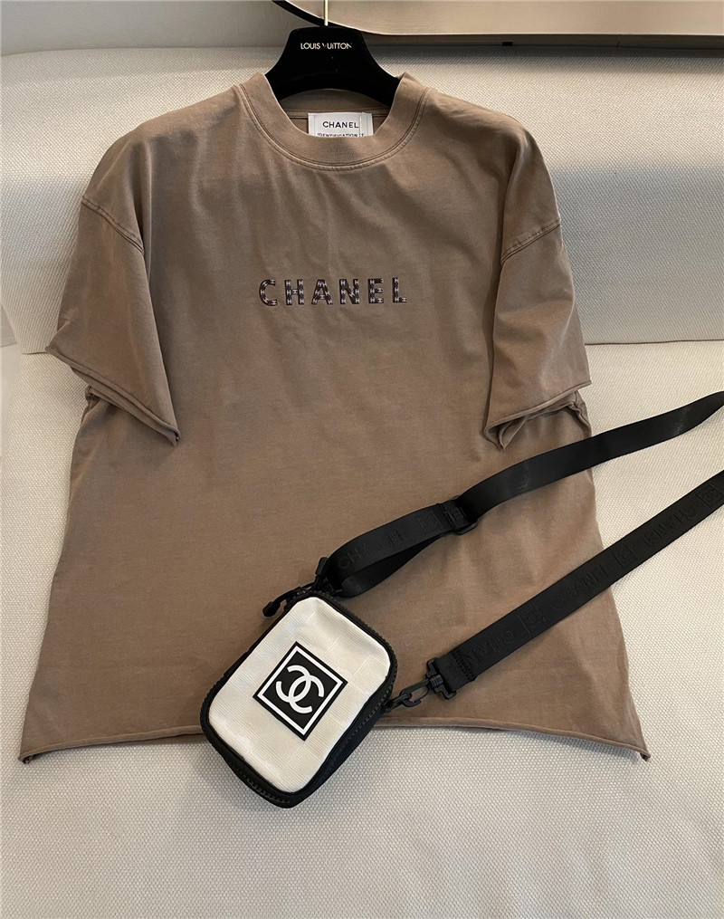 Ch**el new khaki short-sleeved replica clothes