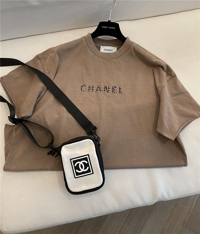 Ch**el new khaki short-sleeved replica clothes