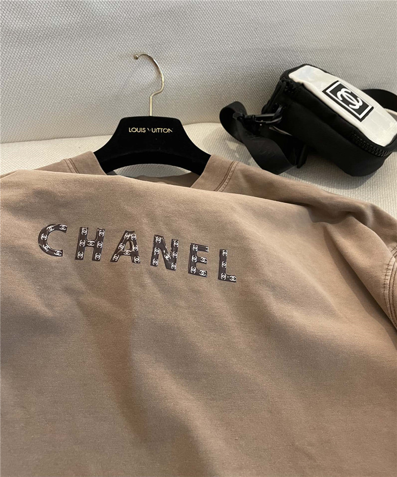 Ch**el new khaki short-sleeved replica clothes