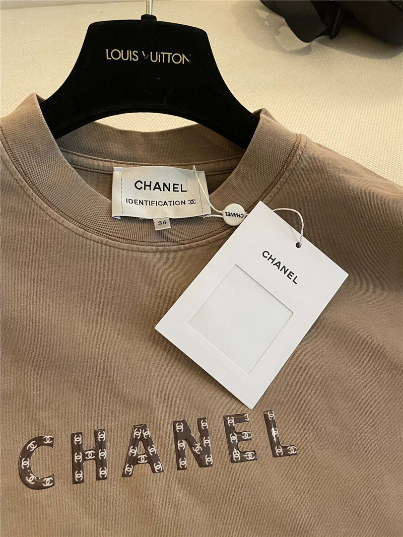 Ch**el new khaki short-sleeved replica clothes