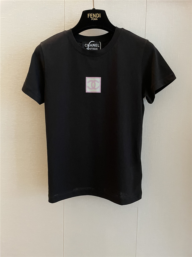 Ch**el new round neck short sleeve replica clothing