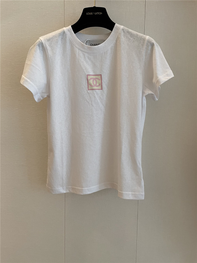 Chanel new round neck short sleeve replica clothing