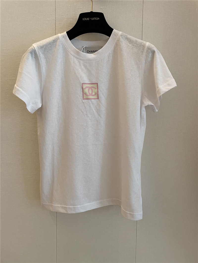 Ch**el new round neck short sleeve replica clothing