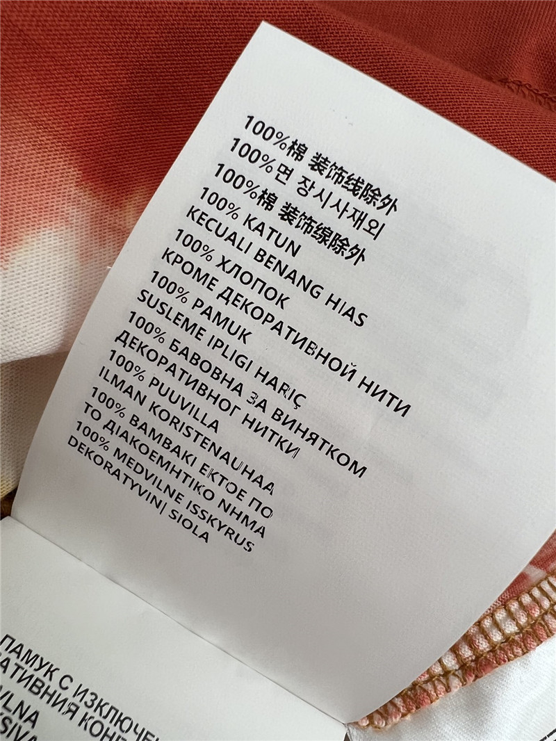 M1um1u tie-dyed gradient casual short-sleeved t-shirt replica clothes