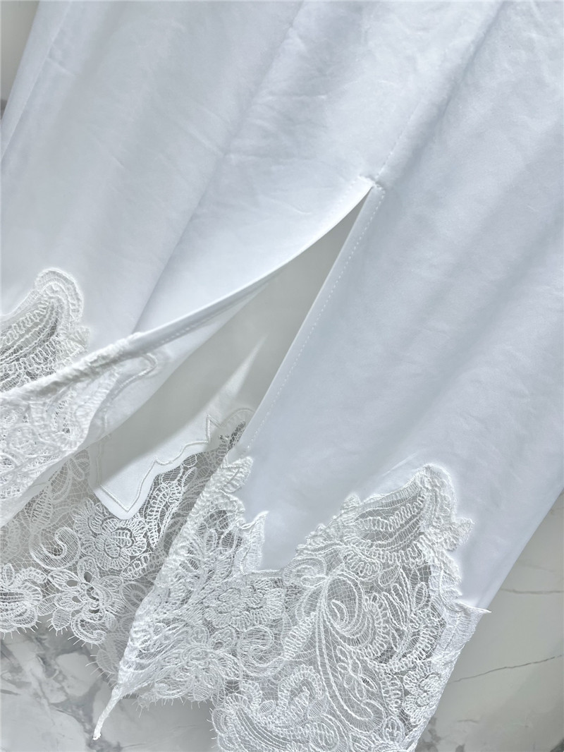 Y51 high waist stitching lace embroidery slit skirt replicas clothes