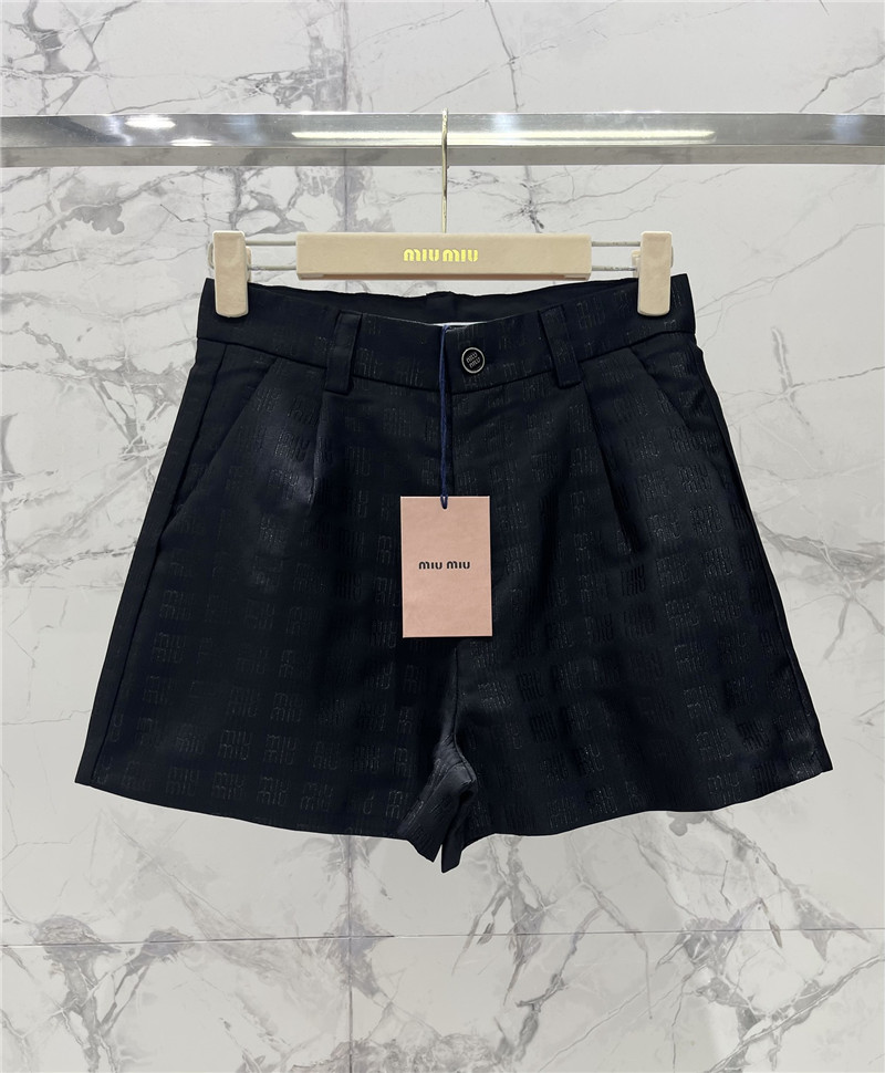 miumiu letter jacquard suit shorts replica clothes