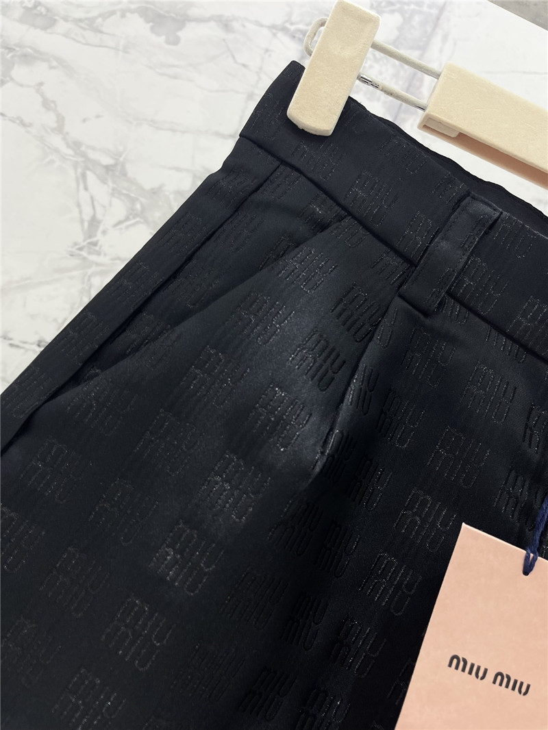 M1um1u letter jacquard suit shorts replica clothes
