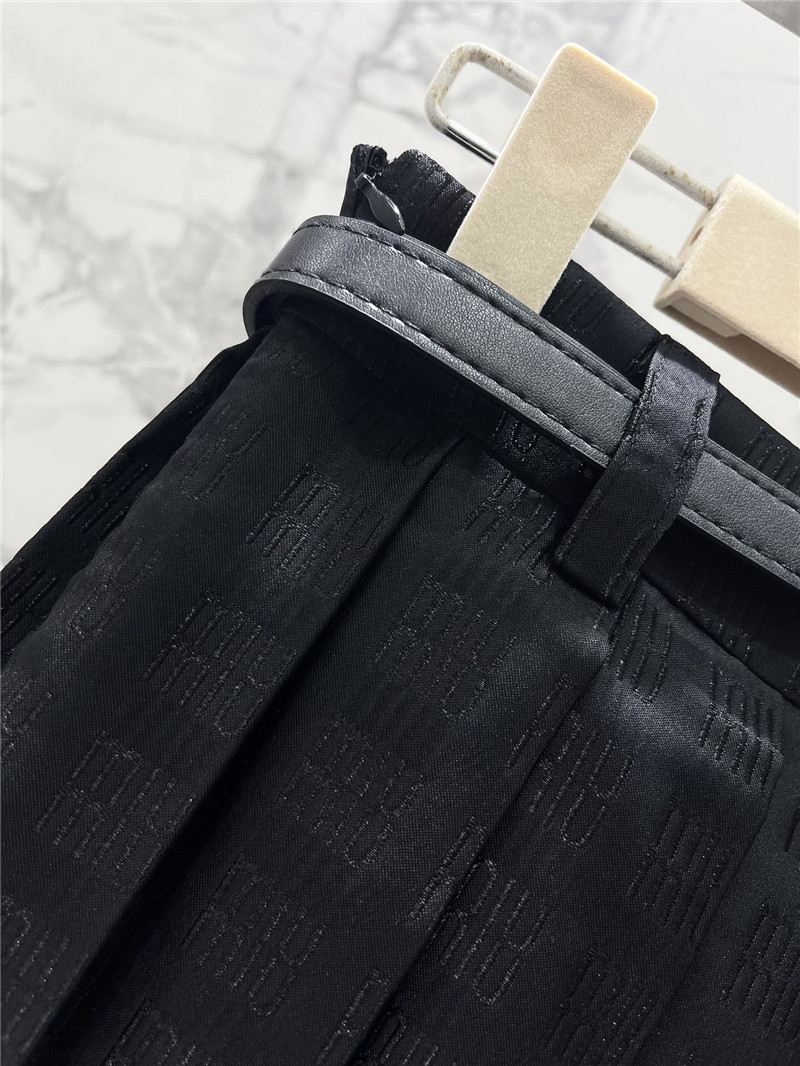 M1um1u classic letter jacquard pleated skirt replica d&g clothing