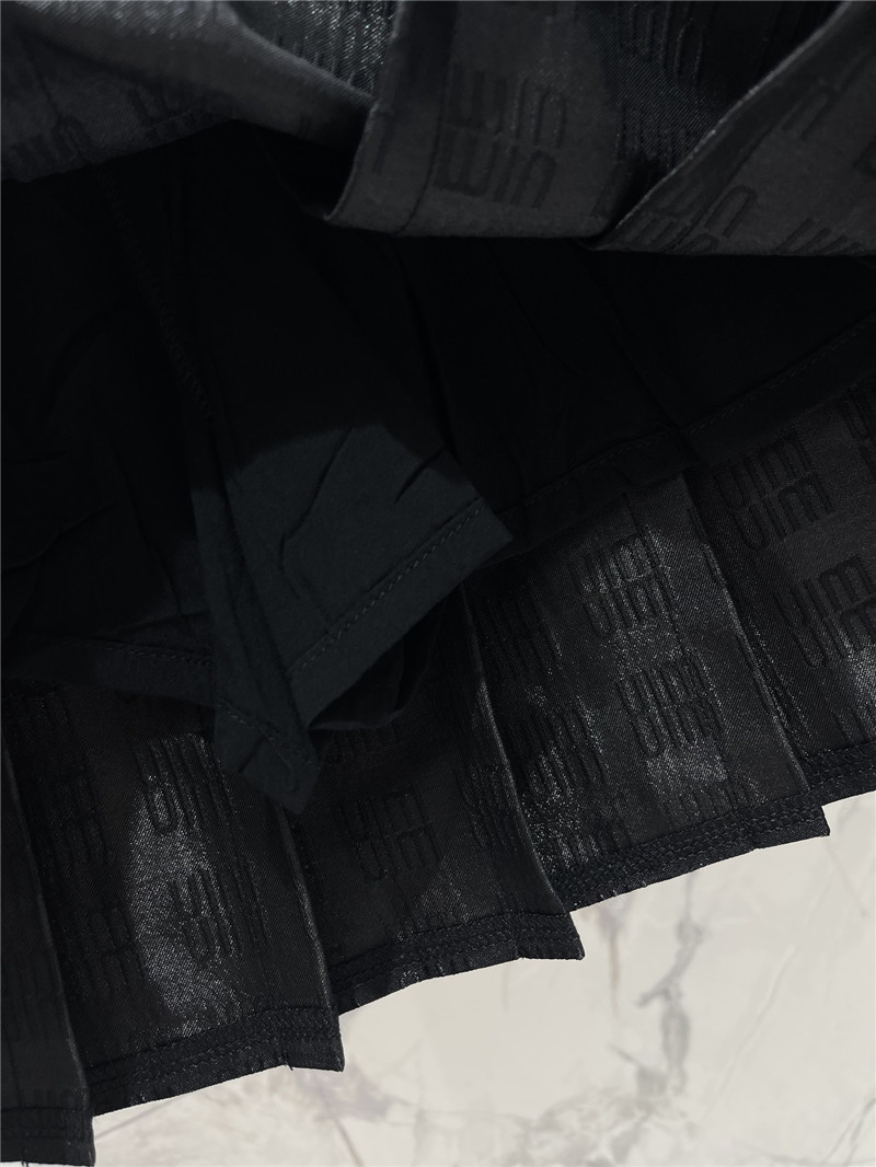 M1um1u classic letter jacquard pleated skirt replica d&g clothing