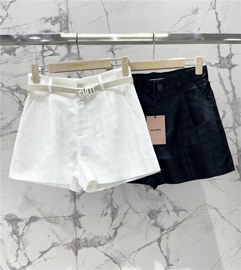 M1um1u letter jacquard suit shorts replica clothes