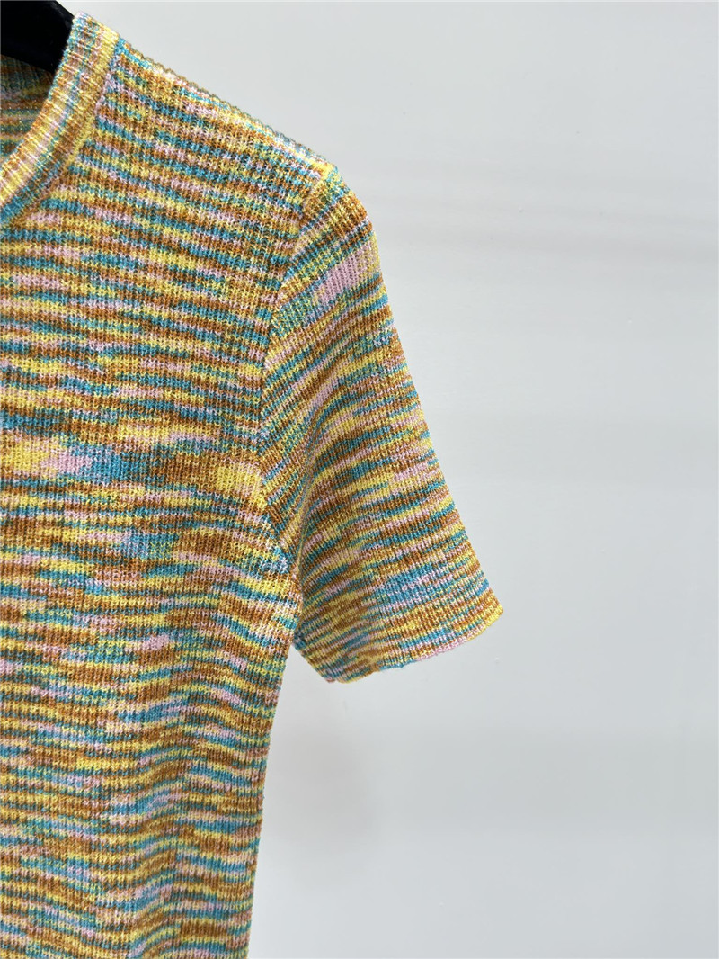 Ch**el knitted crew neck short sleeve replica d&g clothing