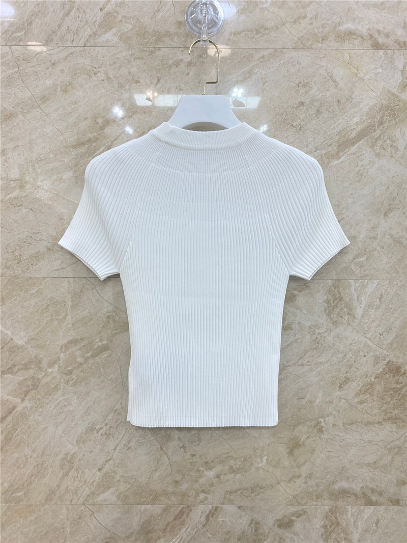 Balmain pleated knit short-sleeved mini top replica clothes