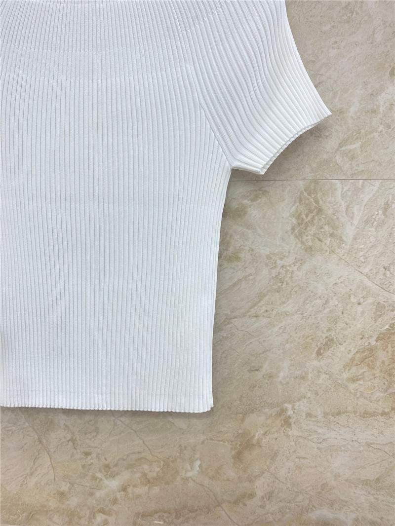 Balmain pleated knit short-sleeved mini top replica clothes