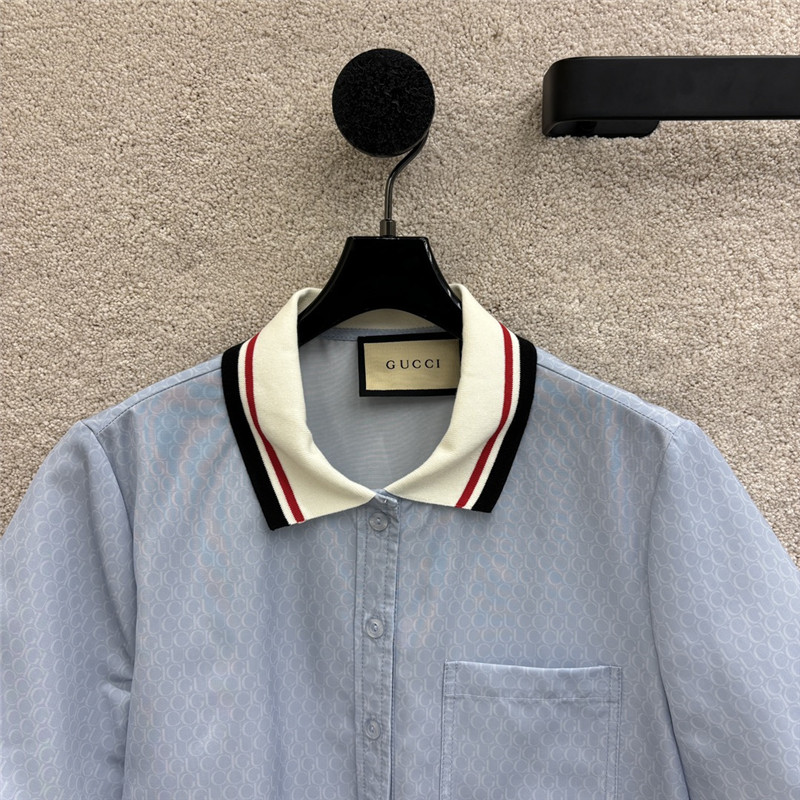 Gvc*1 lettering print shirt dress replica designer clothes