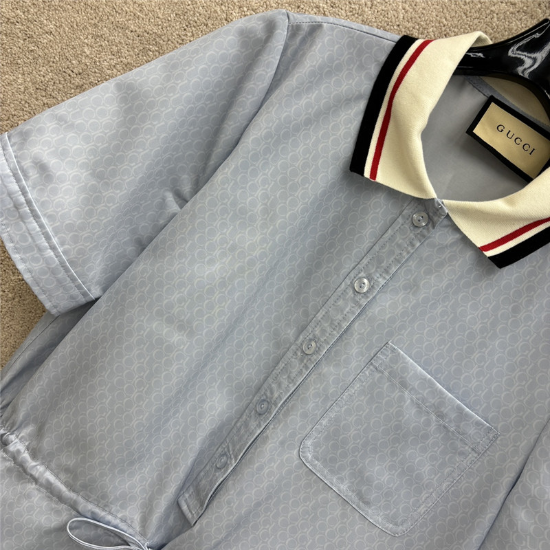 Gvc*1 lettering print shirt dress replica designer clothes