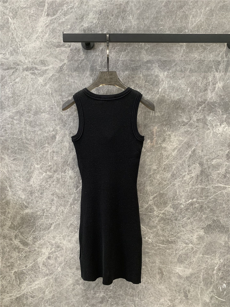 miumiu tassel rhinestone collar knitted vest dress replica clothes