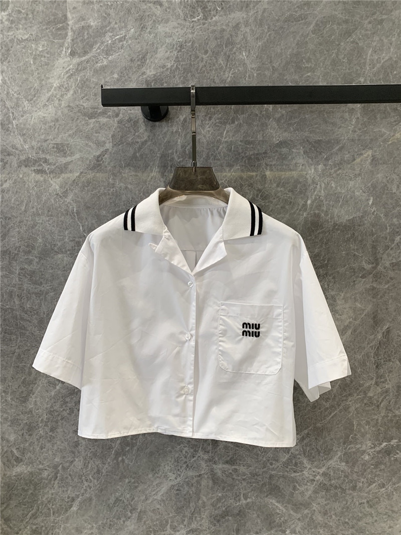 miumiu preppy style white shirt replica d&g clothing