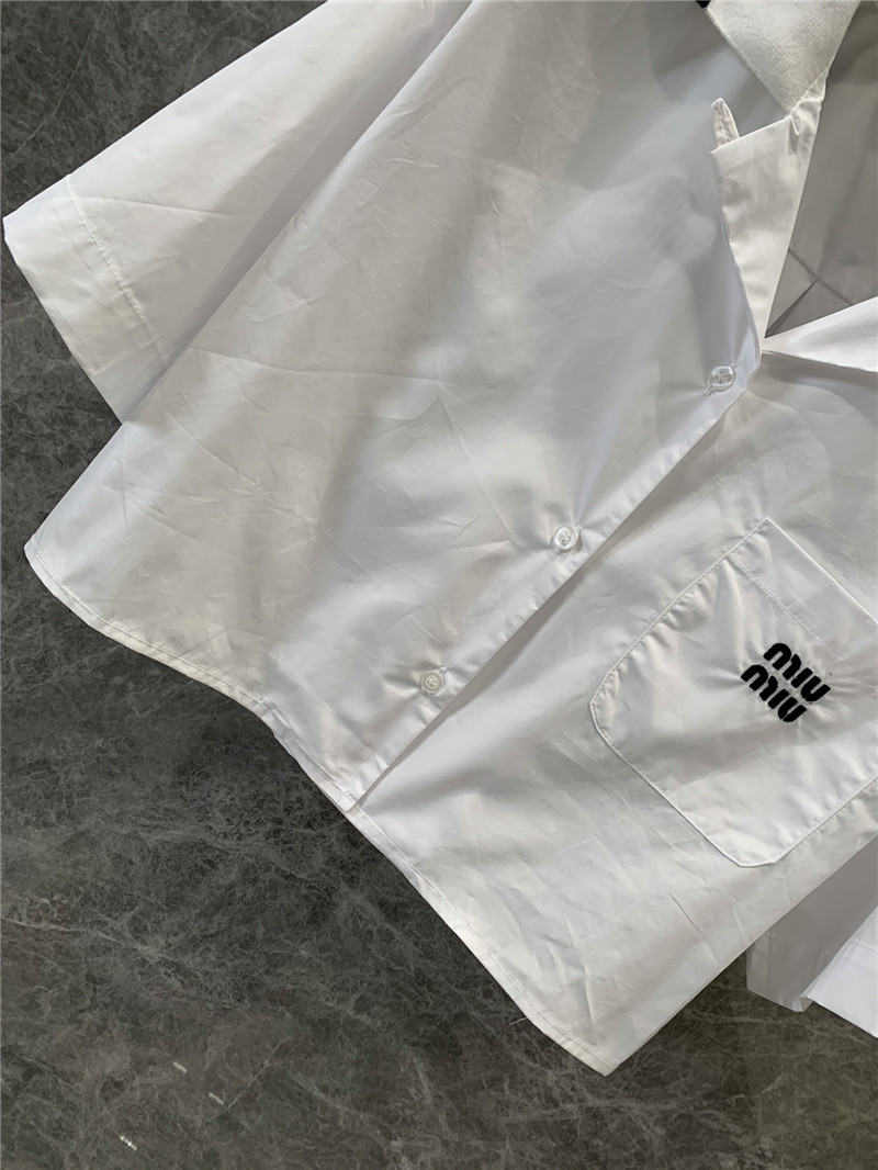 M1um1u preppy style white shirt replica d&g clothing