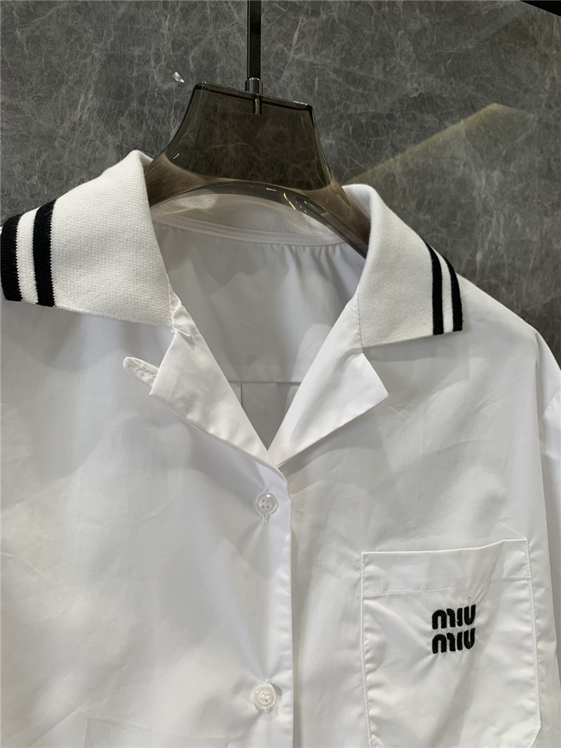 M1um1u preppy style white shirt replica d&g clothing