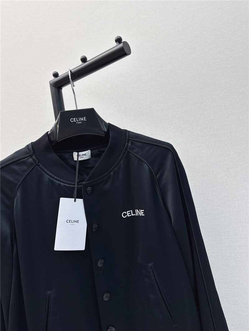 celine letter embroidered baseball jacket replica clothing