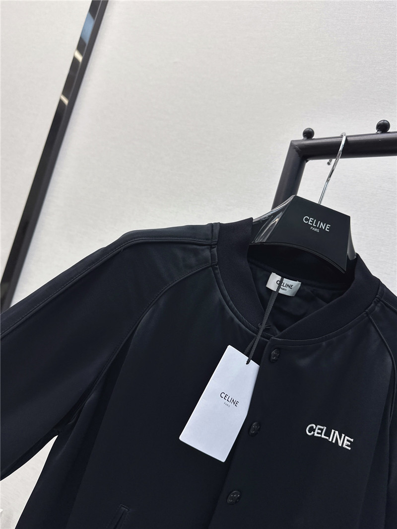 celine letter embroidered baseball jacket replica clothing