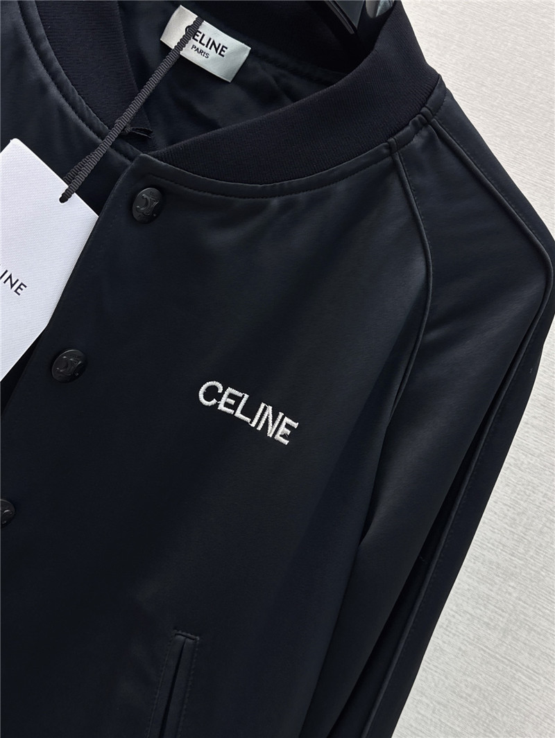 celine letter embroidered baseball jacket replica clothing