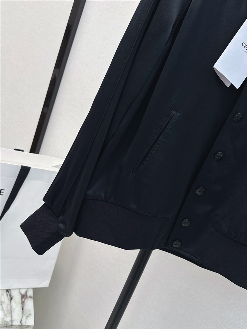 celine letter embroidered baseball jacket replica clothing