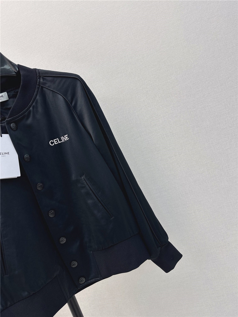celine letter embroidered baseball jacket replica clothing