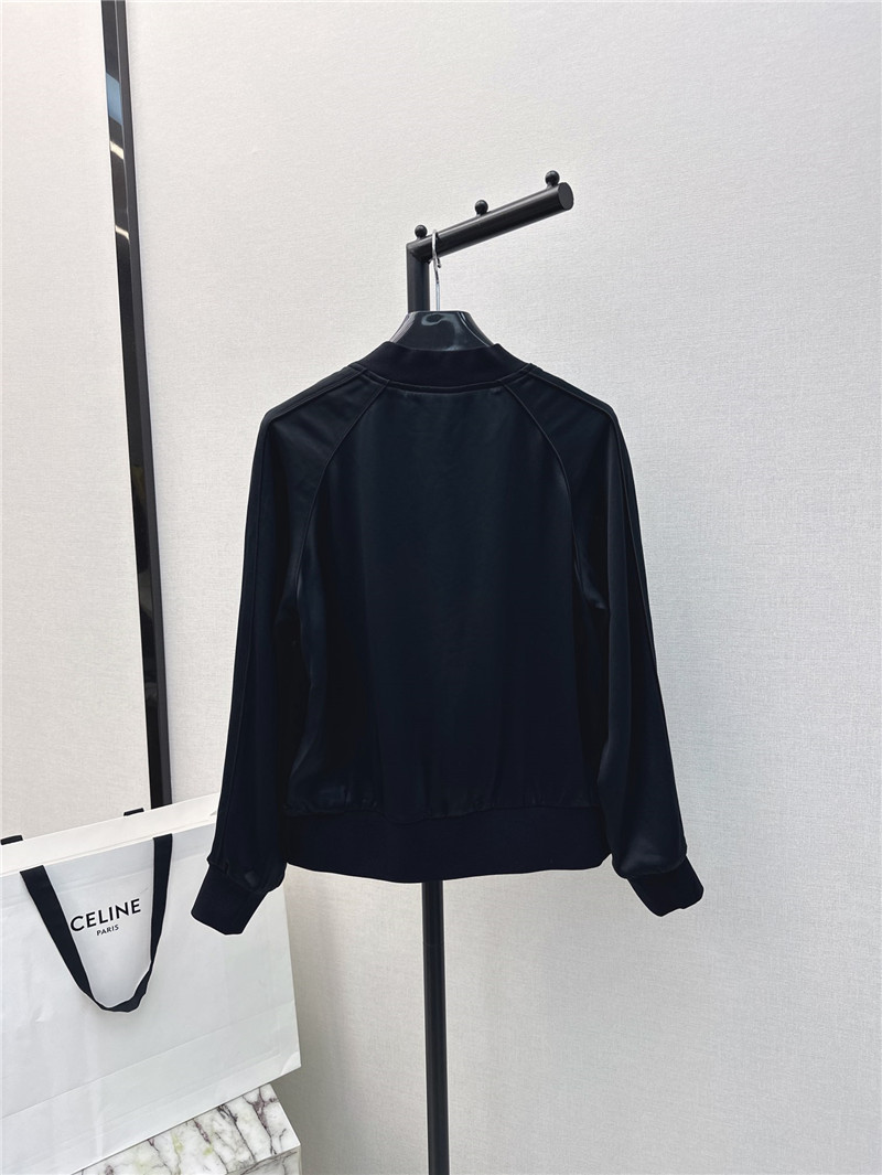 celine letter embroidered baseball jacket replica clothing