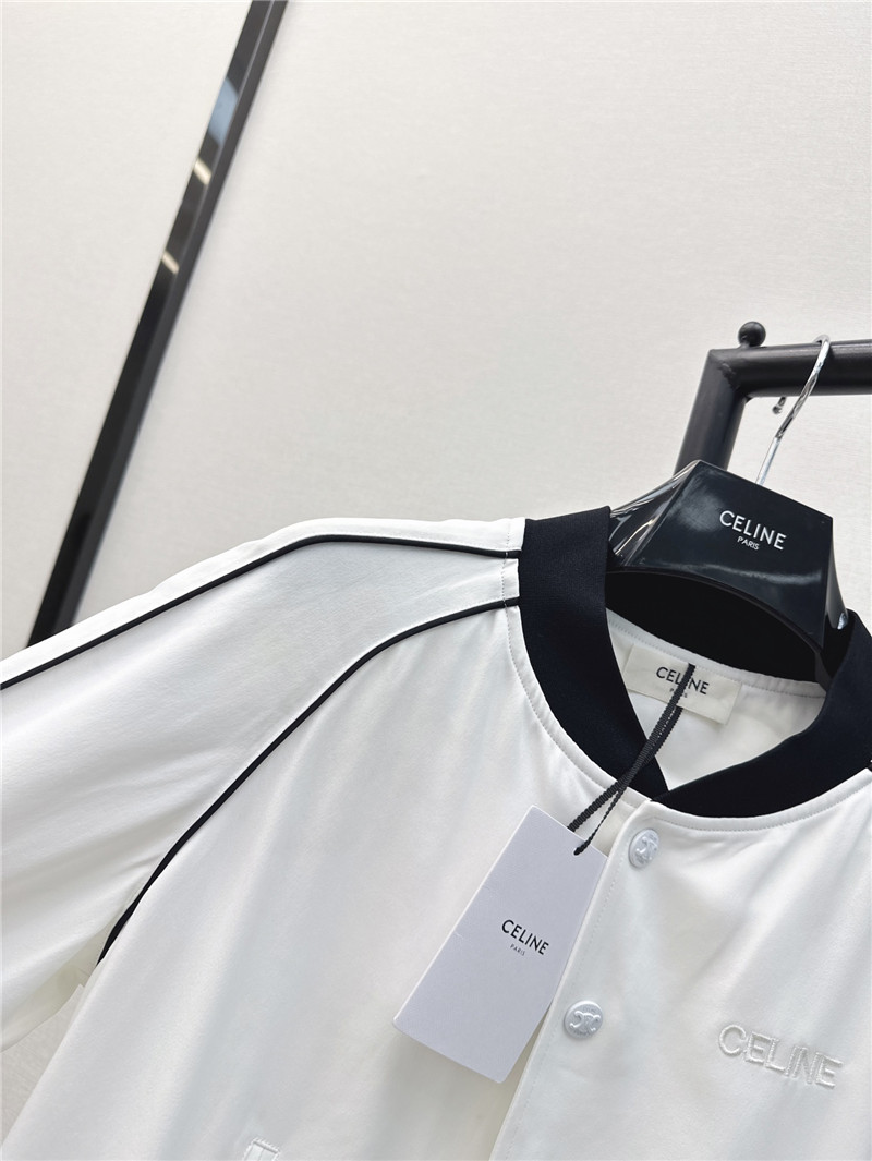 celine letter embroidered baseball jacket replica clothing