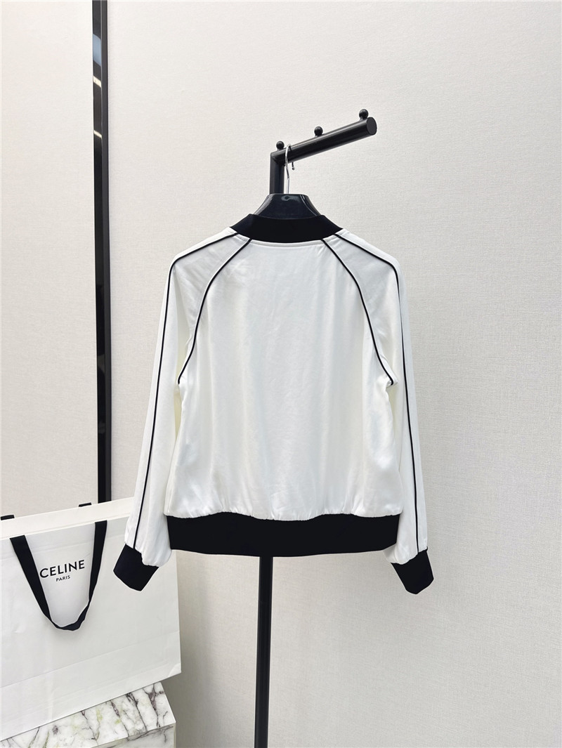 celine letter embroidered baseball jacket replica clothing